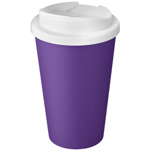 Gobelet recyclé personnalisé 350 ml Americano® Eco Violet et Blanc